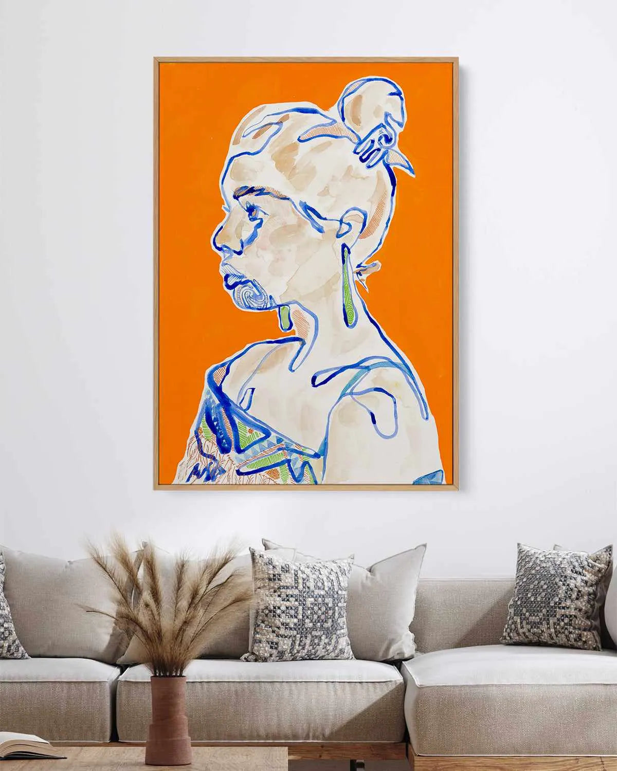 Hana by Maku Fenaroli | Framed Canvas Art Print from Olive et Oriel where you can shop wallpaper and artworks online