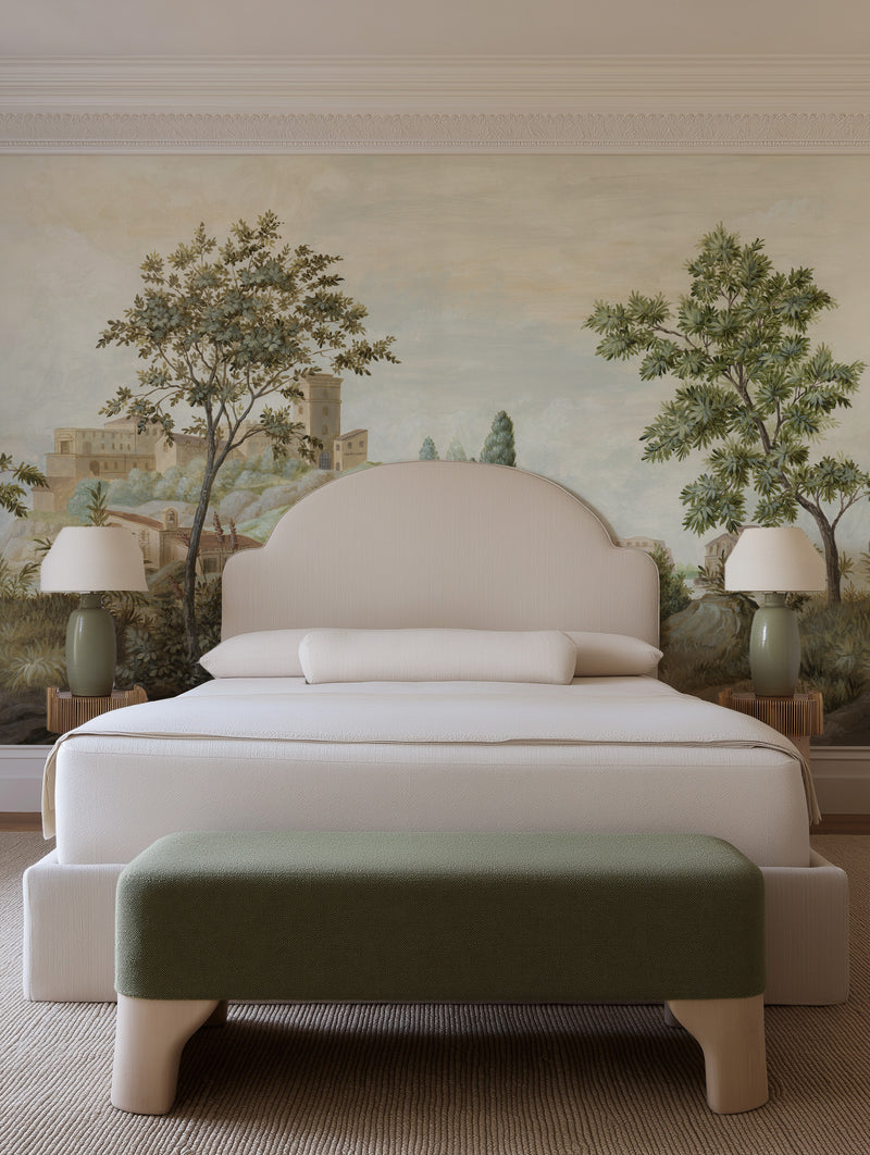 Painted Province Mural Wallpaper from Olive et Oriel where you can shop wallpaper and artworks online