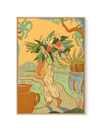 Hands Are Full by Arty Guava | Framed Canvas Wall Art