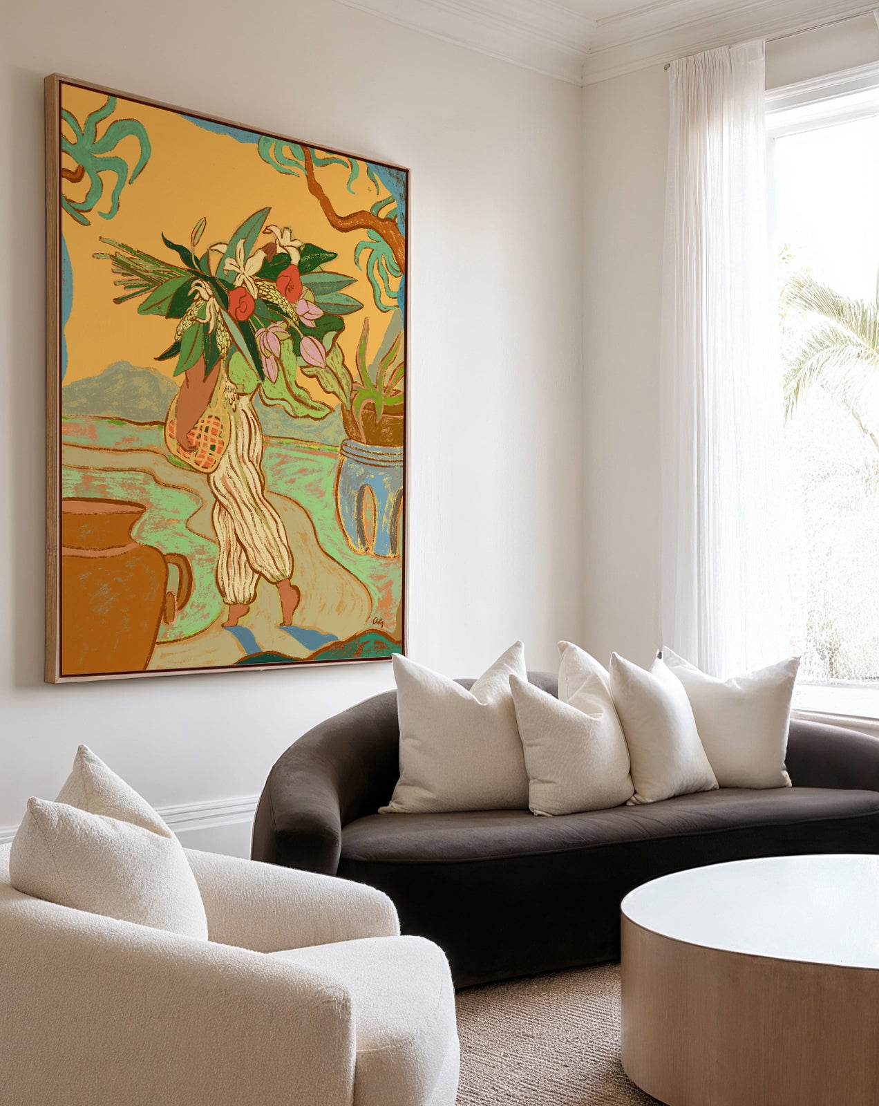 Hands Are Full by Arty Guava | Framed Canvas Art Print