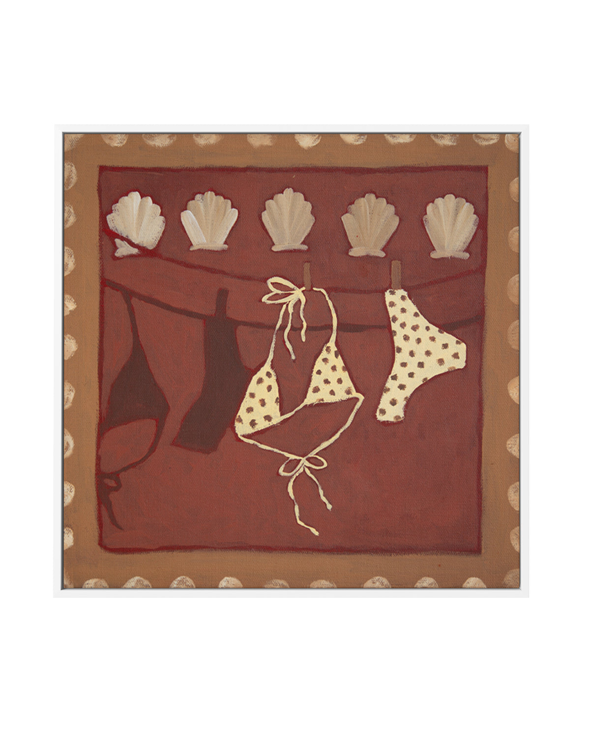 Hang Dry by Erin Champ | Framed Canvas Art Print