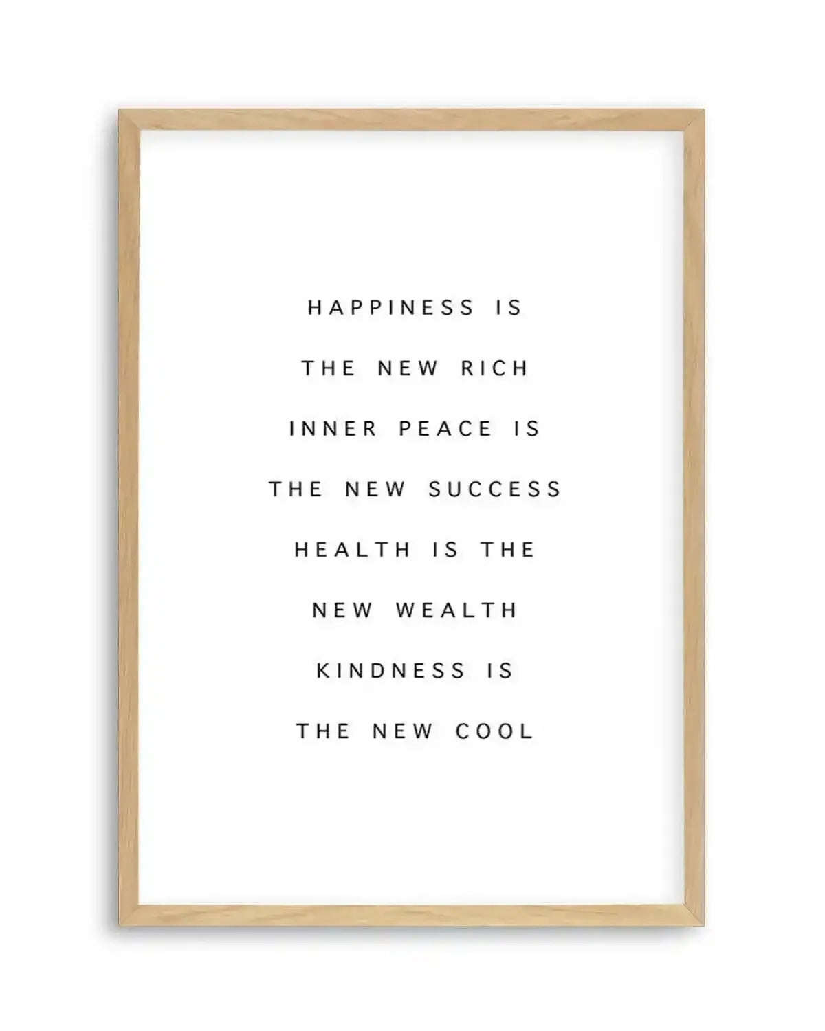 Happiness Is The New Rich Art Print from Olive et Oriel where you can shop wallpaper and artworks online