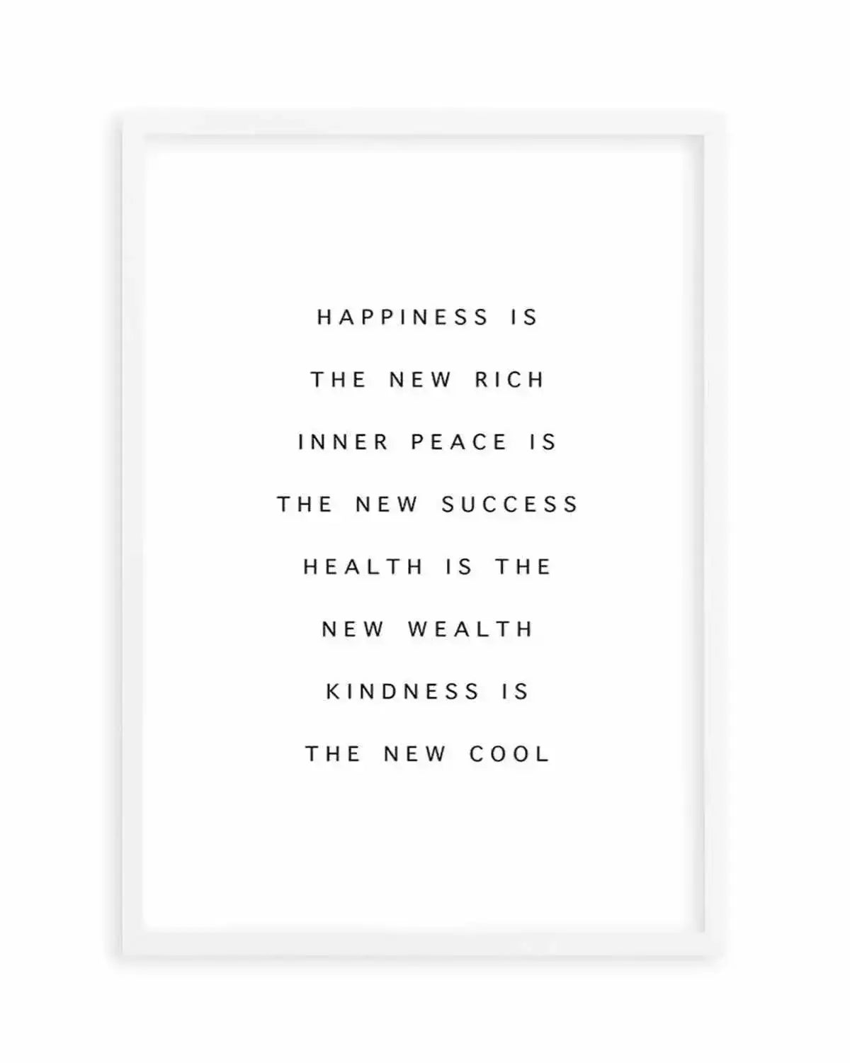 Happiness Is The New Rich Art Print from Olive et Oriel where you can shop wallpaper and artworks online