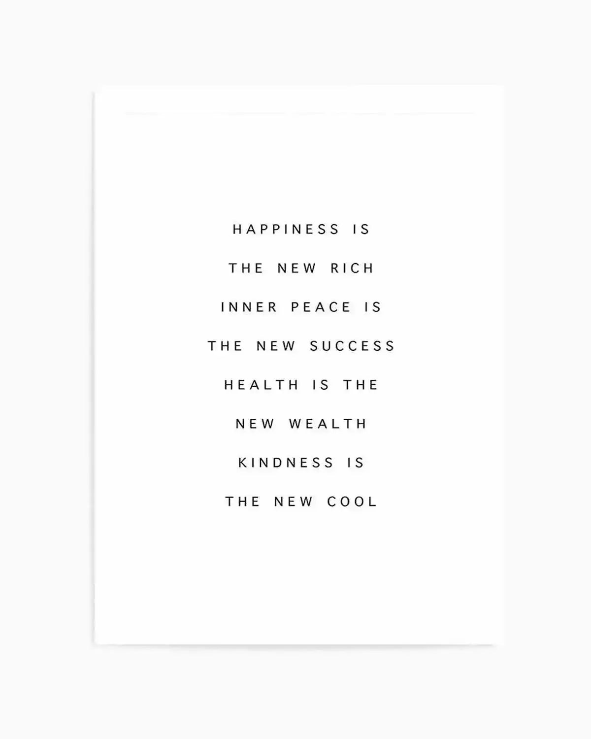 Happiness Is The New Rich Art Print from Olive et Oriel where you can shop wallpaper and artworks online