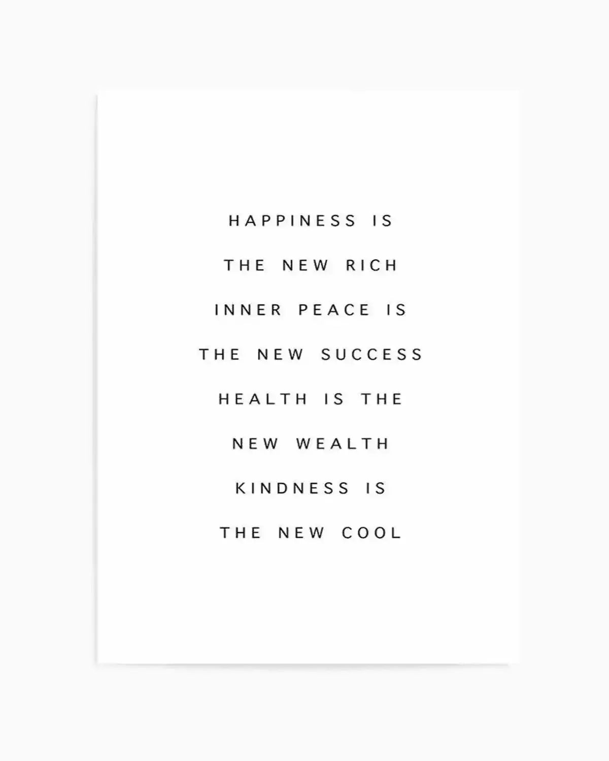 Happiness Is The New Rich Art Print from Olive et Oriel where you can shop wallpaper and artworks online