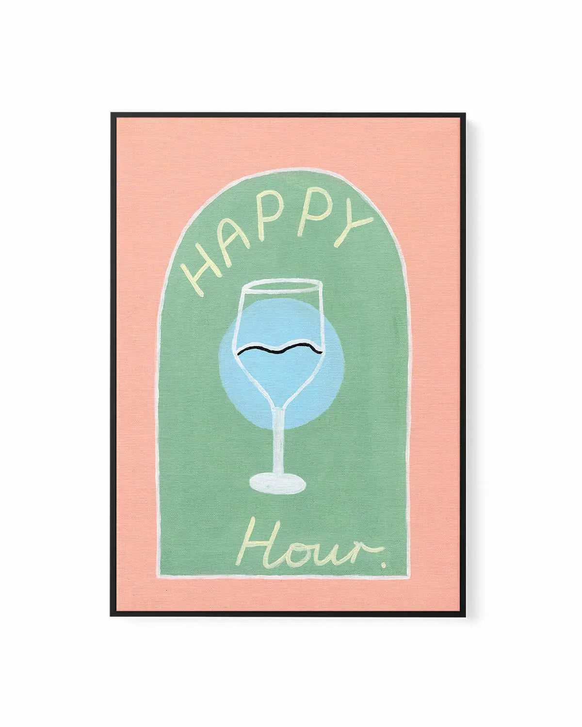 Happy Hour by Britney Turner | Framed Canvas Art Print from Olive et Oriel where you can shop wallpaper and artworks online