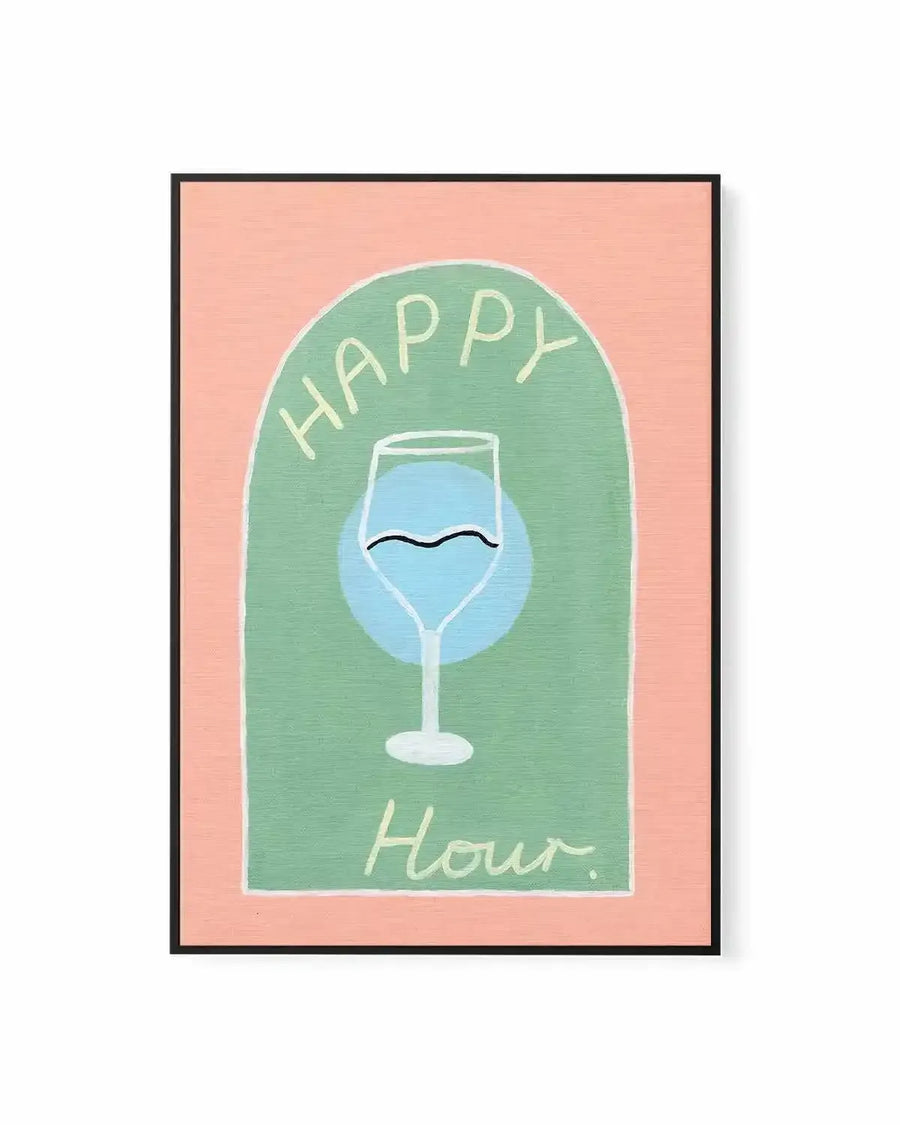 Happy Hour by Britney Turner | Framed Canvas Art Print from Olive et Oriel where you can shop wallpaper and artworks online