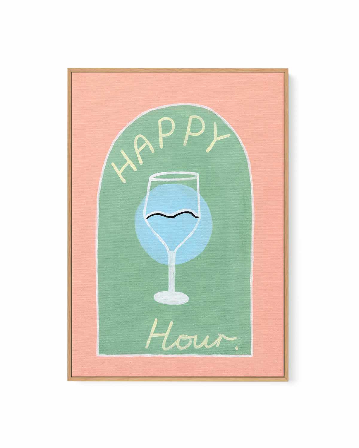 Happy Hour by Britney Turner | Framed Canvas Art Print