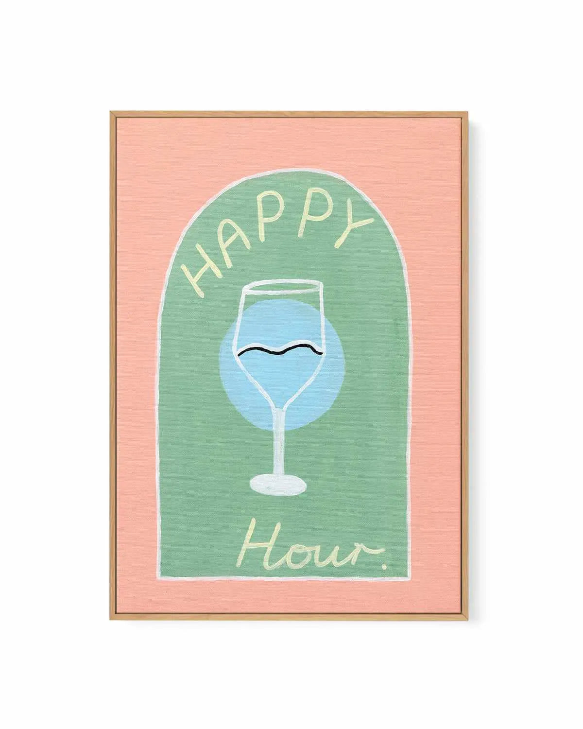 Happy Hour by Britney Turner | Framed Canvas Art Print from Olive et Oriel where you can shop wallpaper and artworks online
