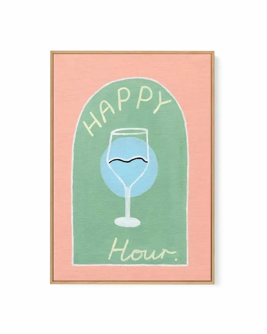 Happy Hour by Britney Turner | Framed Canvas Art Print from Olive et Oriel where you can shop wallpaper and artworks online