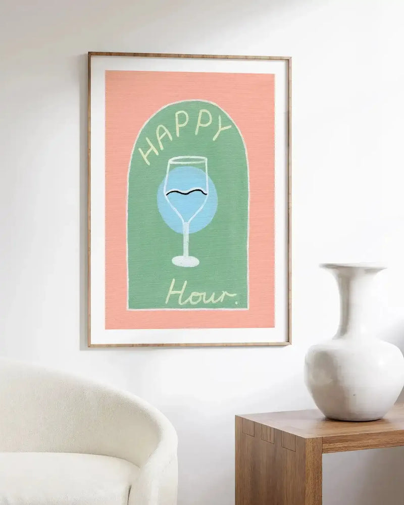 Happy Hour by Britney Turner Art Print from Olive et Oriel where you can shop wallpaper and artworks online