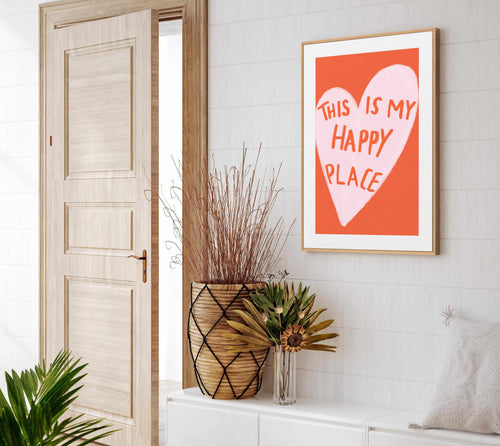 Happy Place By Athene Fritsch | Framed Canvas Art Print