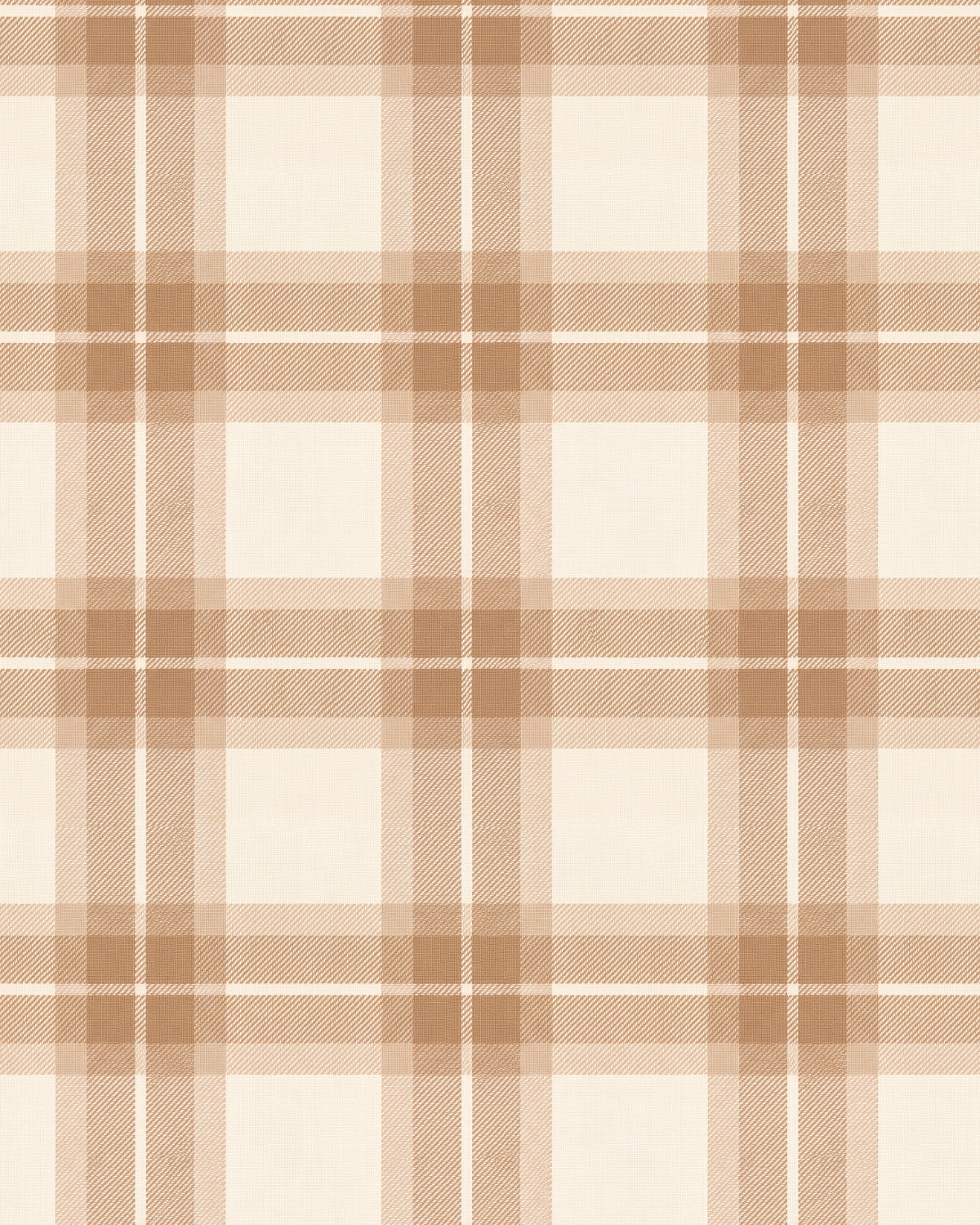 Hartwell Tartan in Tan Wallpaper