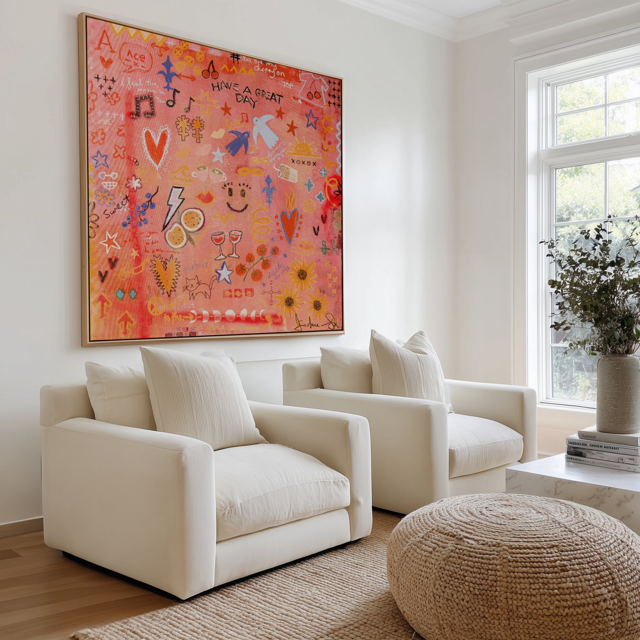 Have a Great Day by Jackie Green | Framed Canvas Art Print