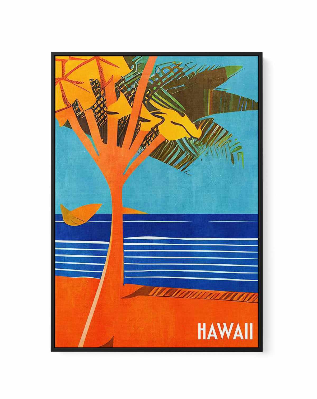 Hawaii 1955 By Bo Anderson | Framed Canvas Art Print