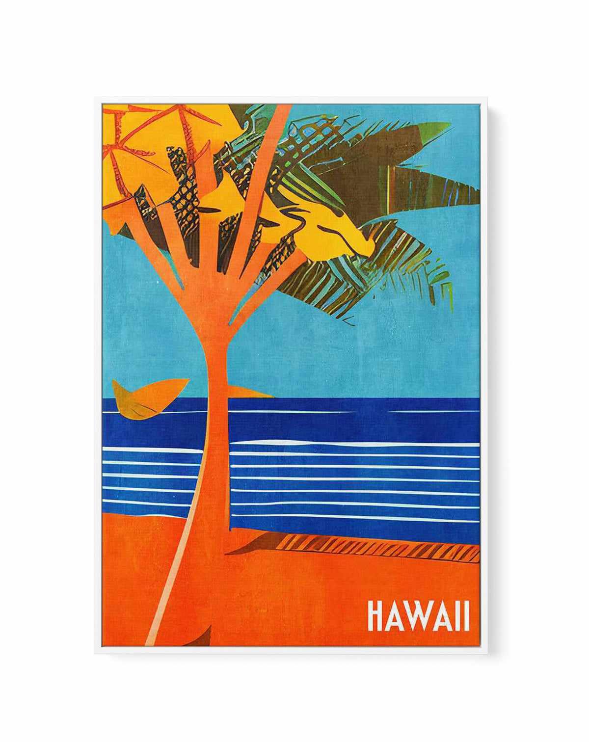 Hawaii 1955 By Bo Anderson | Framed Canvas Art Print