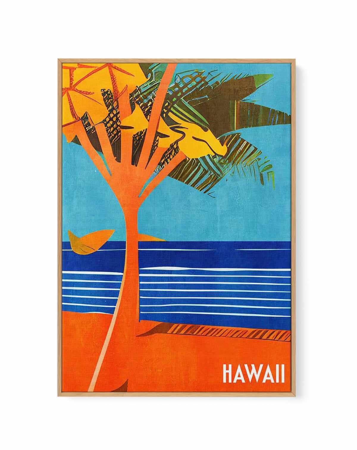 Hawaii 1955 By Bo Anderson | Framed Canvas Art Print