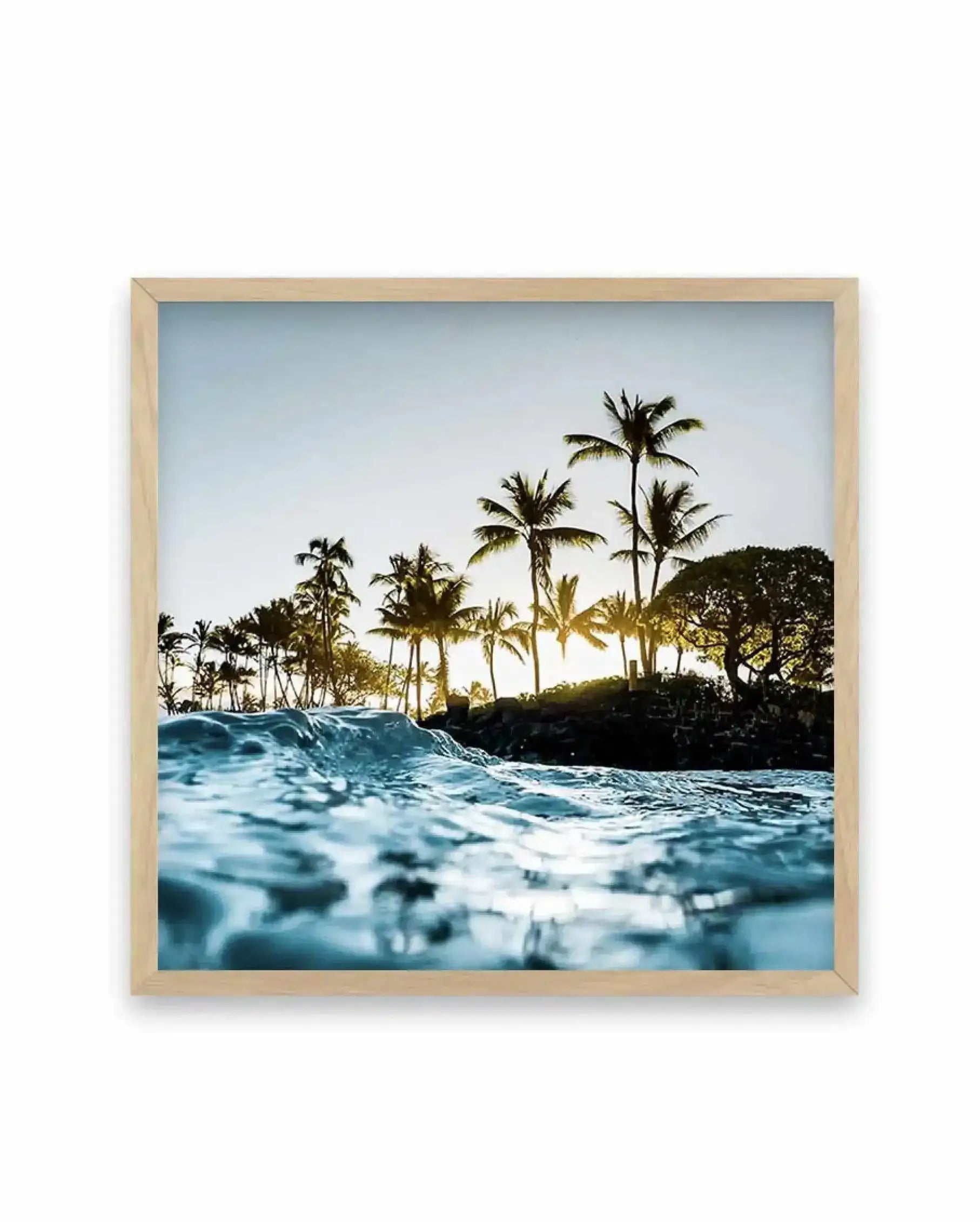 Hawaii Dreamin' SQ Art Print-PRINT-Olive et Oriel-Olive et Oriel-70x70 cm | 27.5" x 27.5"-Oak-With White Border-Buy-Australian-Art-Prints-Online-with-Olive-et-Oriel-Your-Artwork-Specialists-Austrailia-Decorate-With-Coastal-Photo-Wall-Art-Prints-From-Our-Beach-House-Artwork-Collection-Fine-Poster-and-Framed-Artwork