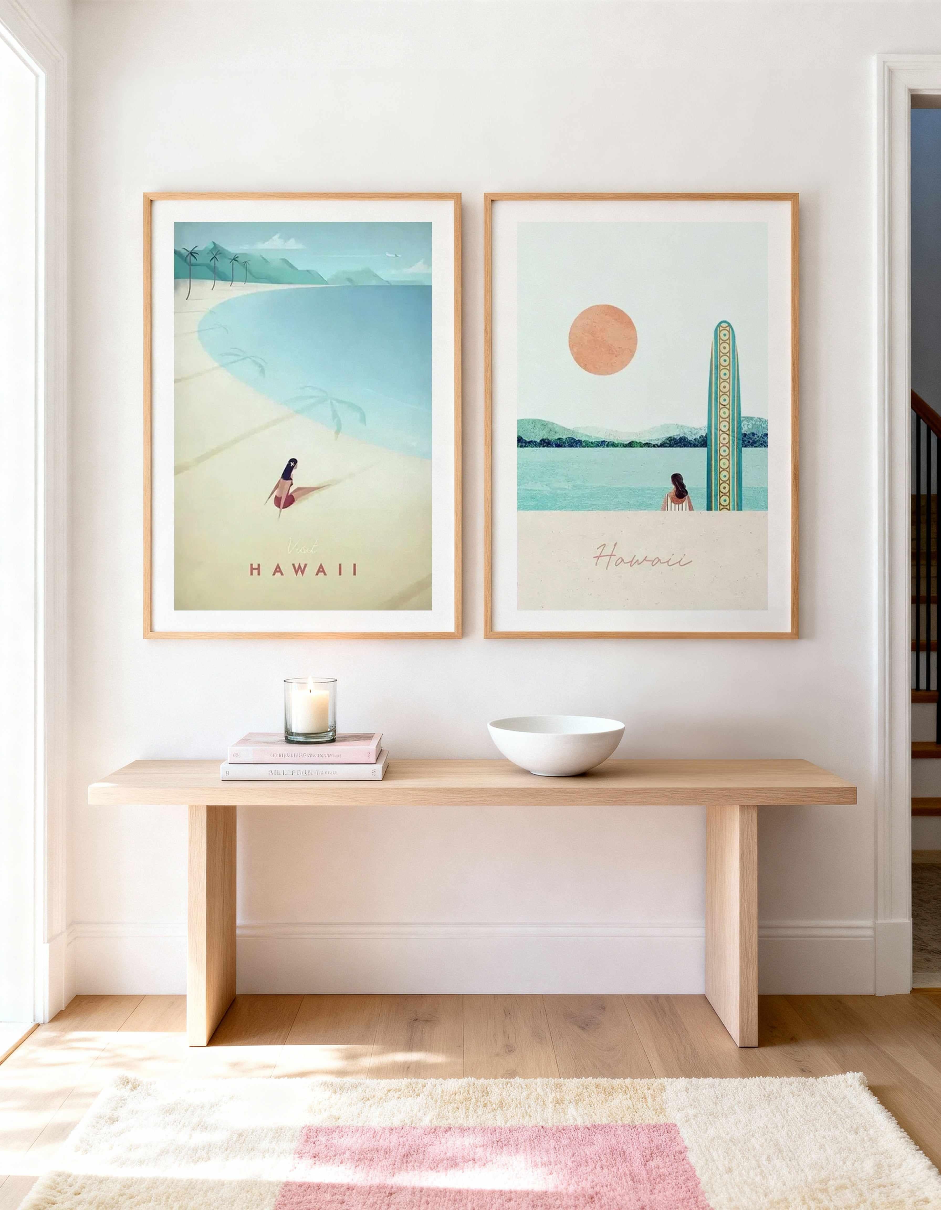 Hawaii I & II by Henry Rivers Art Print Set of 2 | Matching Wall Art from Olive et Oriel where you can shop wallpaper and artworks online
