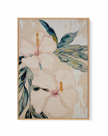 Hawaiian Hibiscus No I | Framed Canvas Art Print from Olive et Oriel where you can shop wallpaper and artworks online