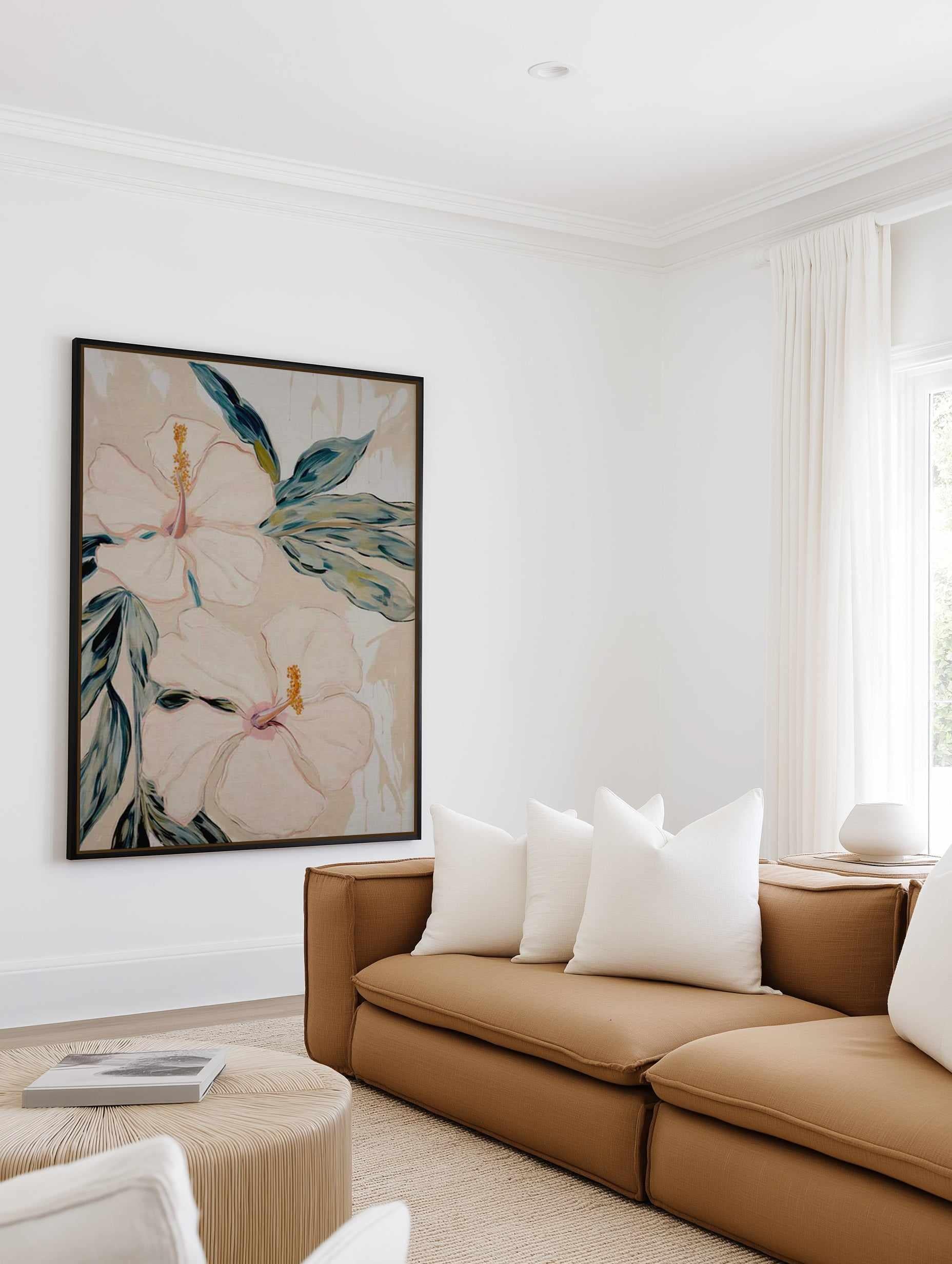 Hawaiian Hibiscus No I | Framed Canvas Art Print from Olive et Oriel where you can shop wallpaper and artworks online