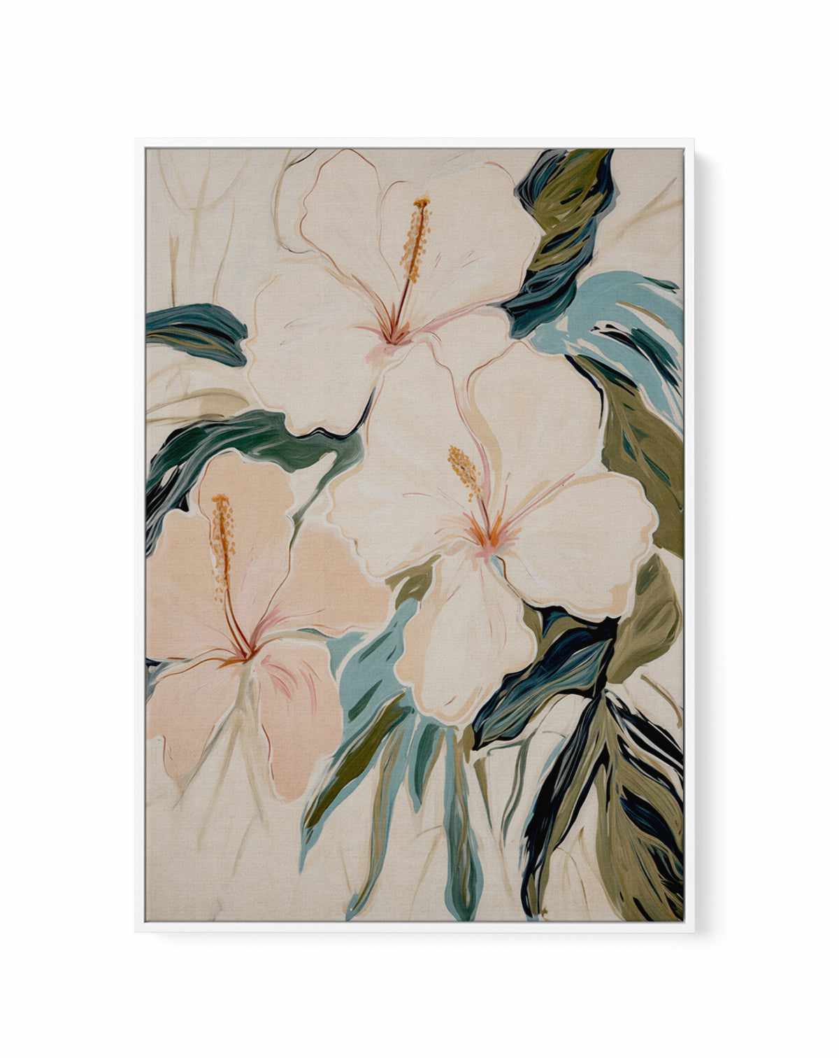 Hawaiian Hibiscus No II | Framed Canvas Art Print