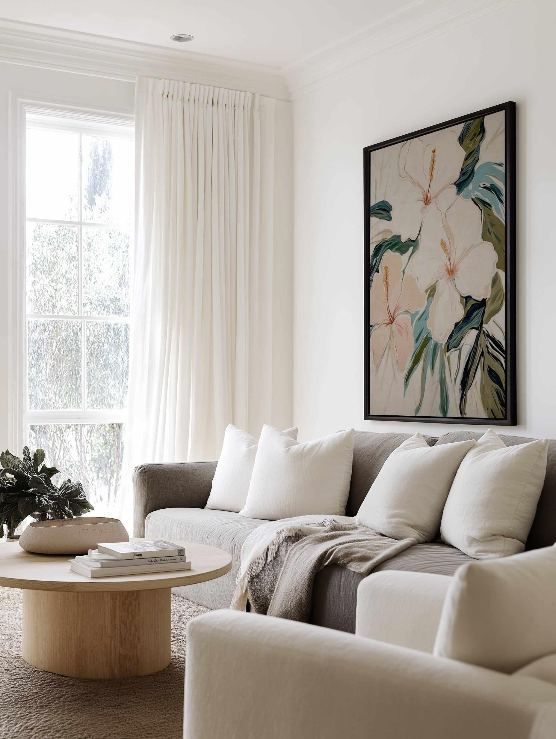 Hawaiian Hibiscus No II | Framed Canvas Art Print from Olive et Oriel where you can shop wallpaper and artworks online