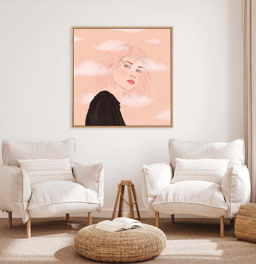 Head in the Clouds by Petra Holikova | Framed Canvas Art Print