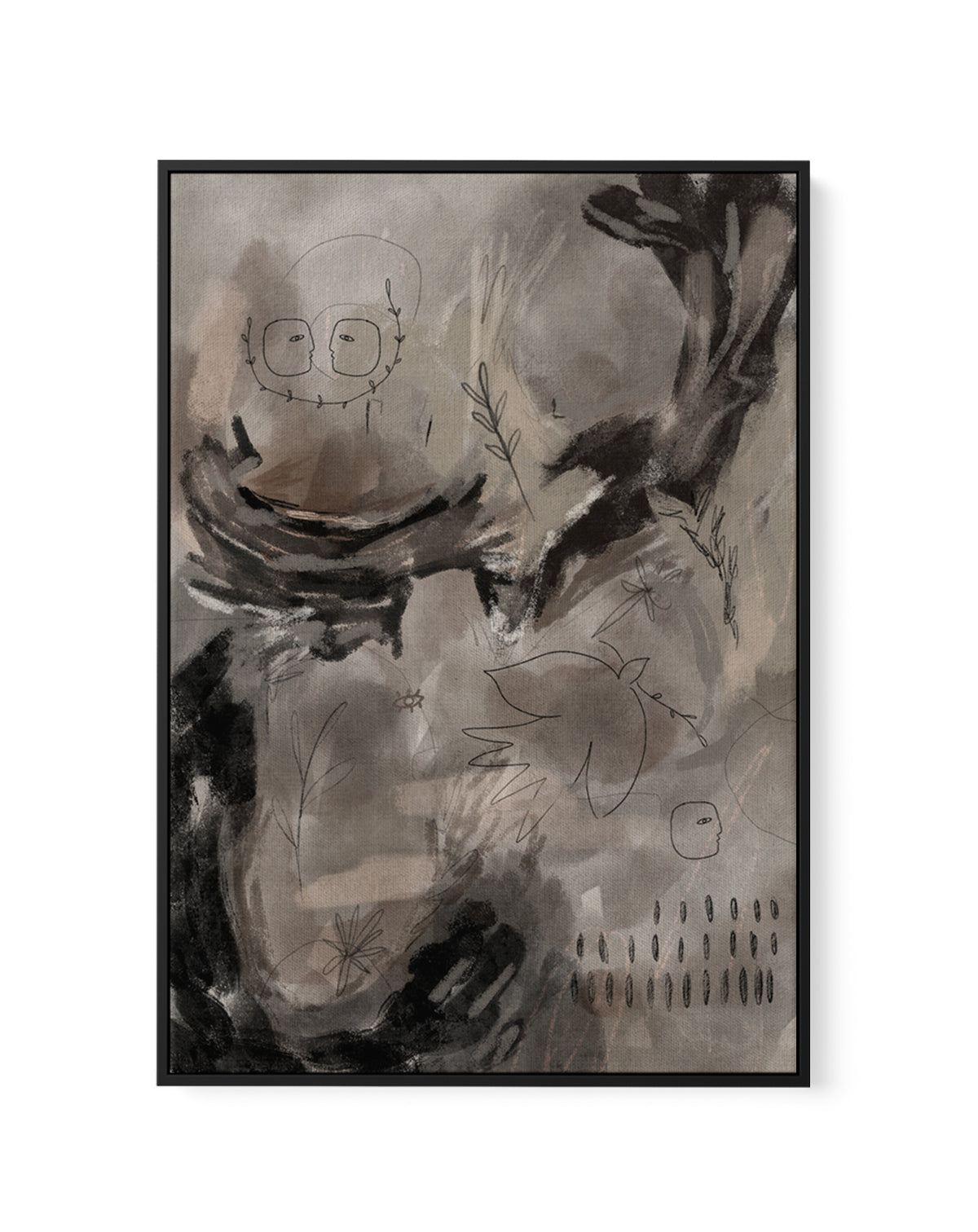 Heart Dynamics by Shatha Al Dafai | Framed Canvas Art Print