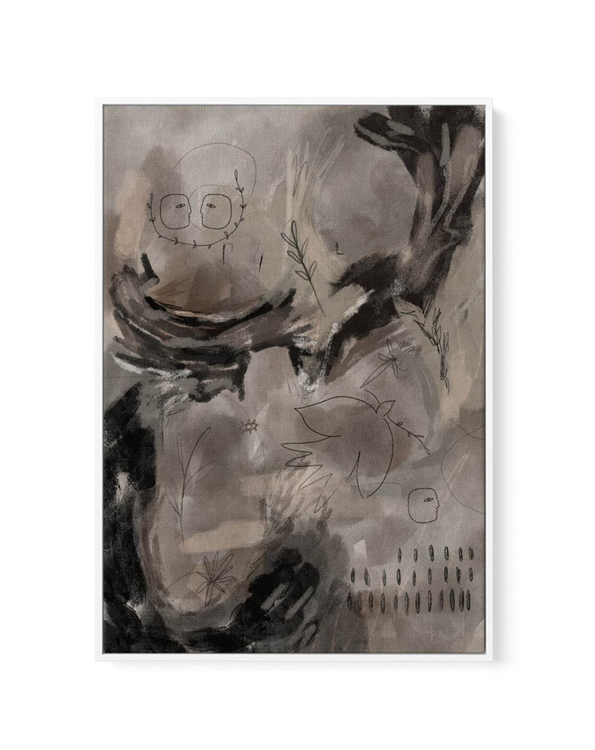 Heart Dynamics by Shatha Al Dafai | Framed Canvas Art Print