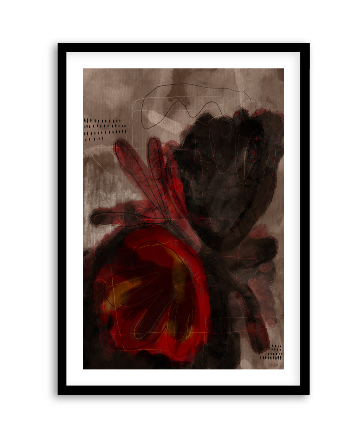 Heart Flame by Shatha Al Dafai | Art Print