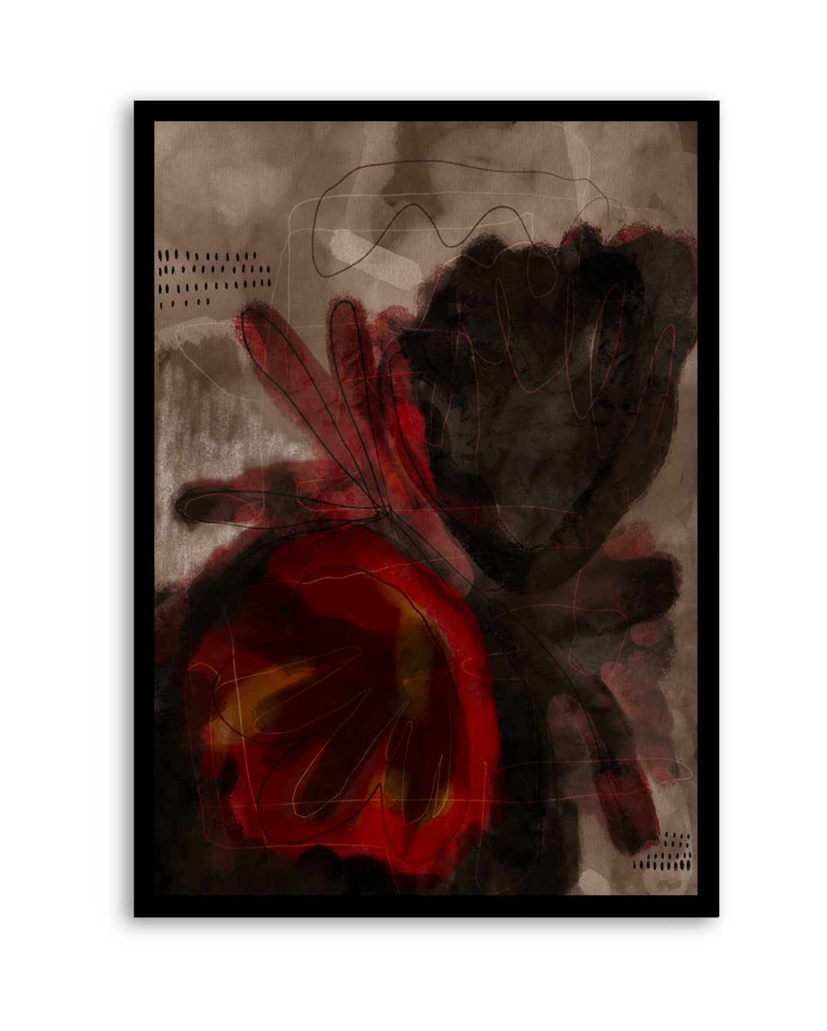 Heart Flame by Shatha Al Dafai | Art Print