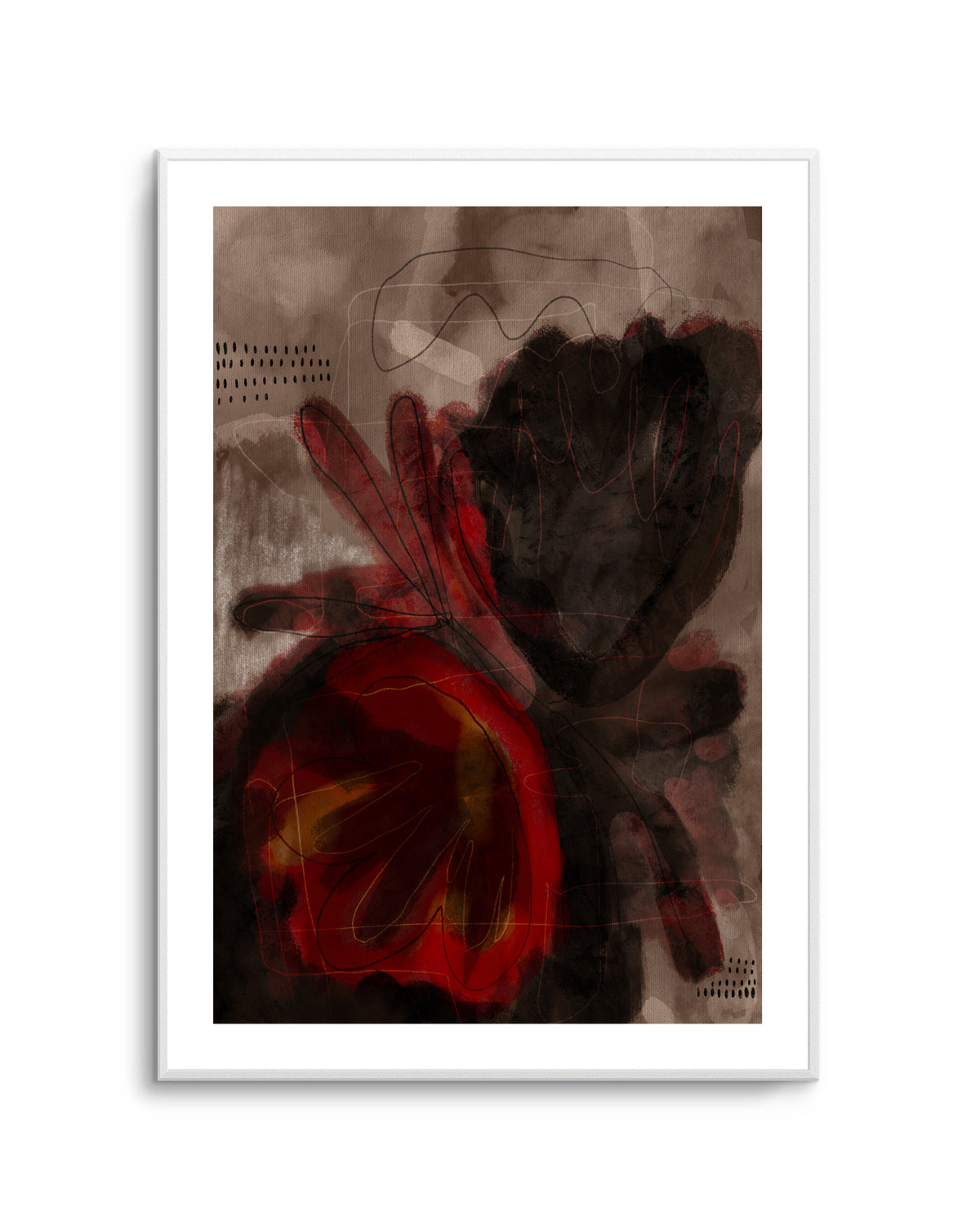 Heart Flame by Shatha Al Dafai | Art Print