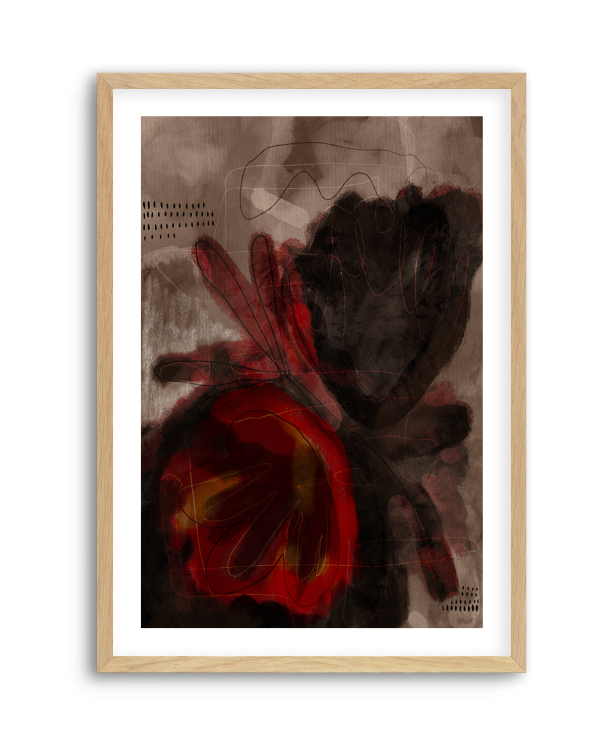 Heart Flame by Shatha Al Dafai | Art Print