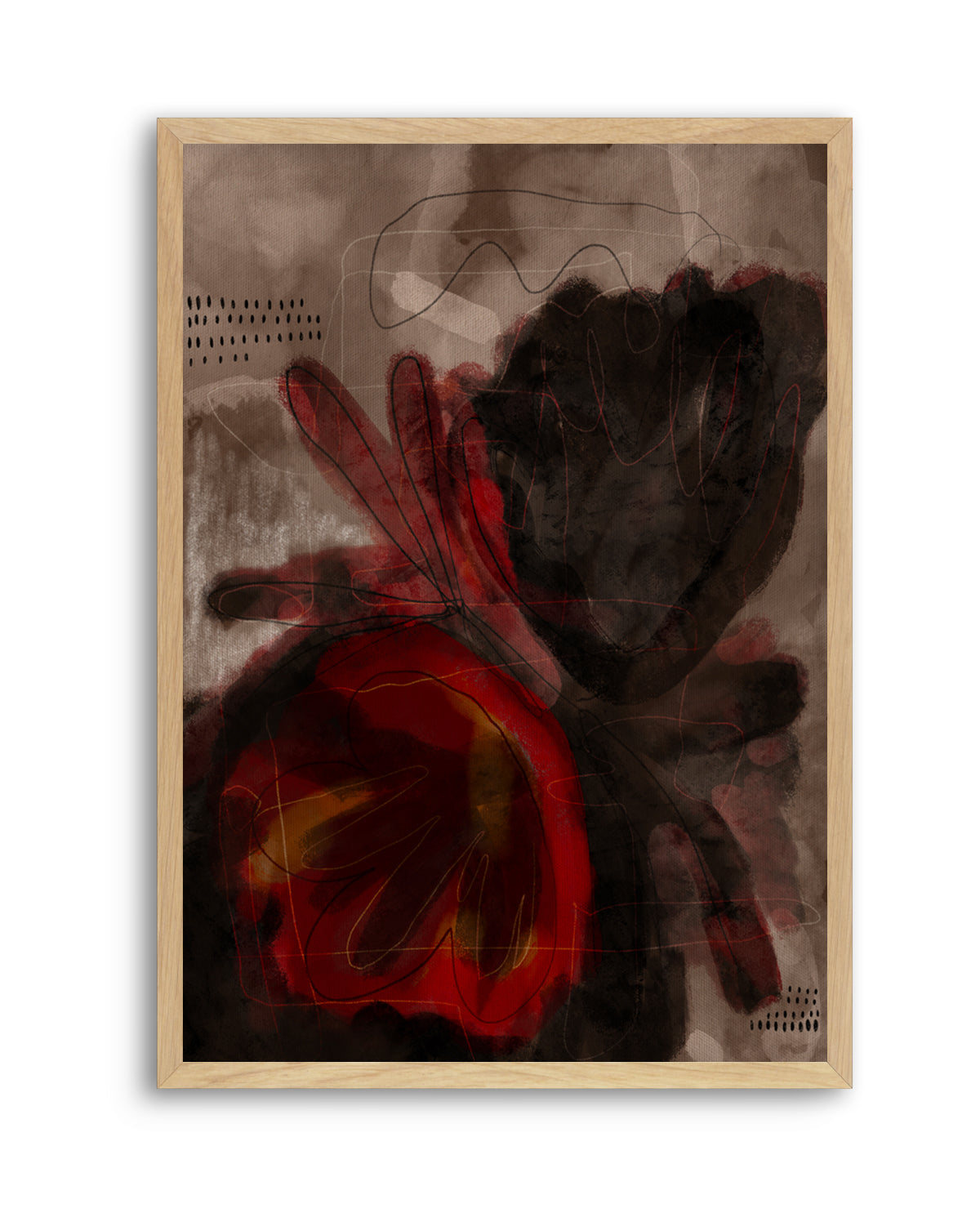Heart Flame by Shatha Al Dafai | Art Print