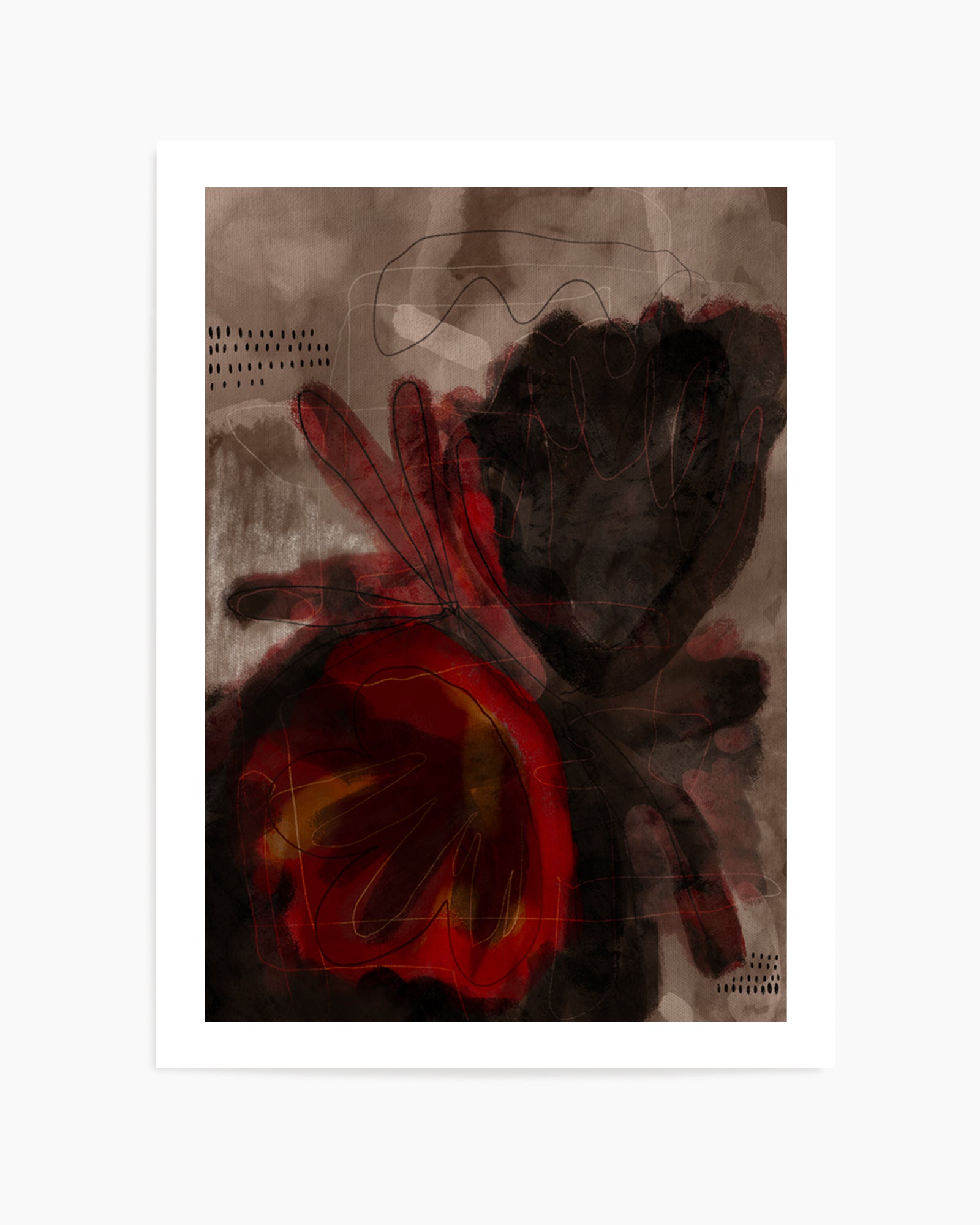 Heart Flame by Shatha Al Dafai | Art Print