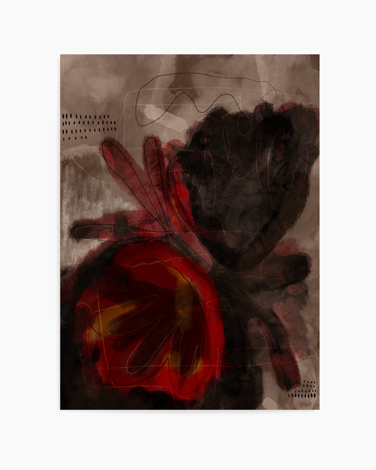 Heart Flame by Shatha Al Dafai | Art Print