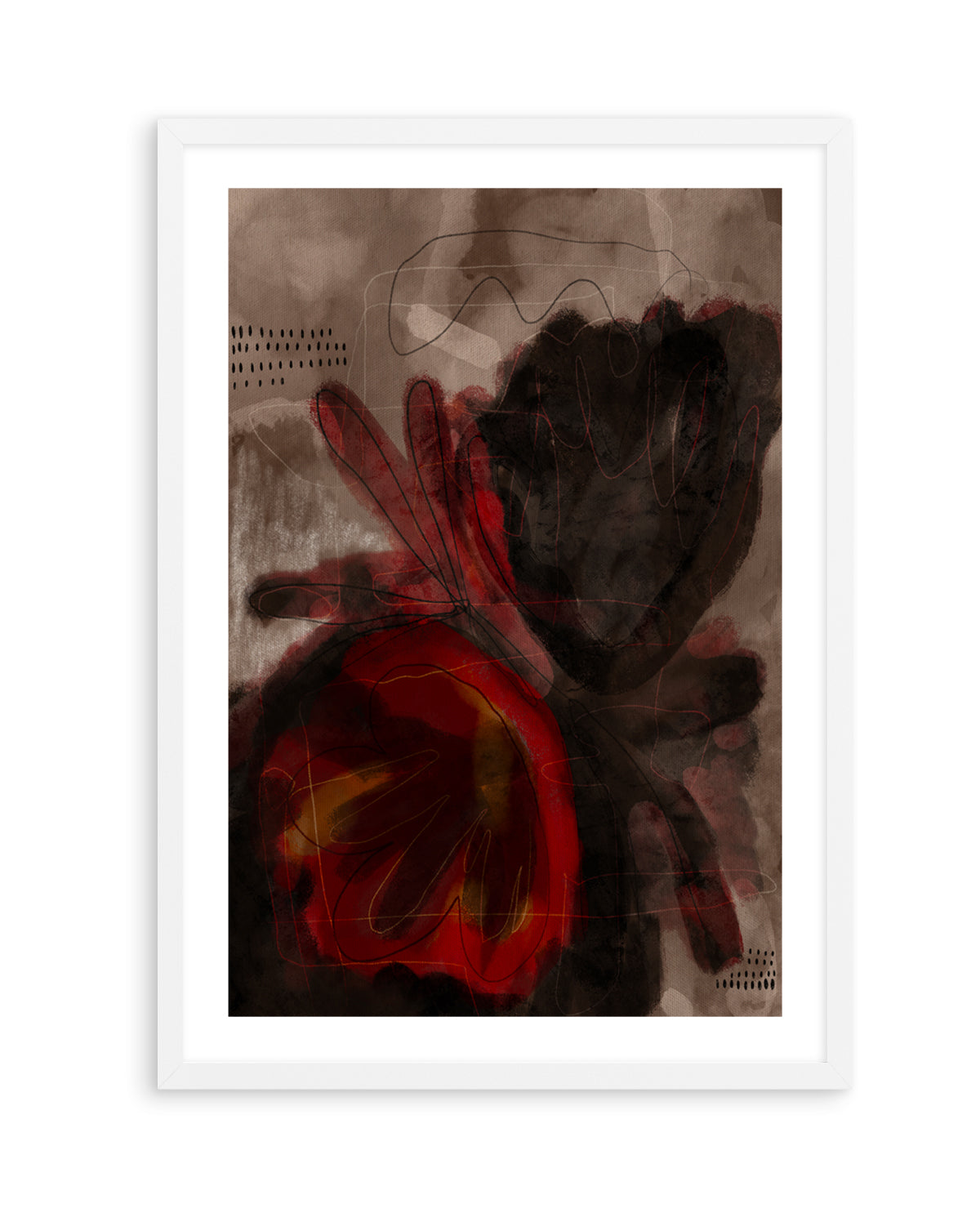 Heart Flame by Shatha Al Dafai | Art Print