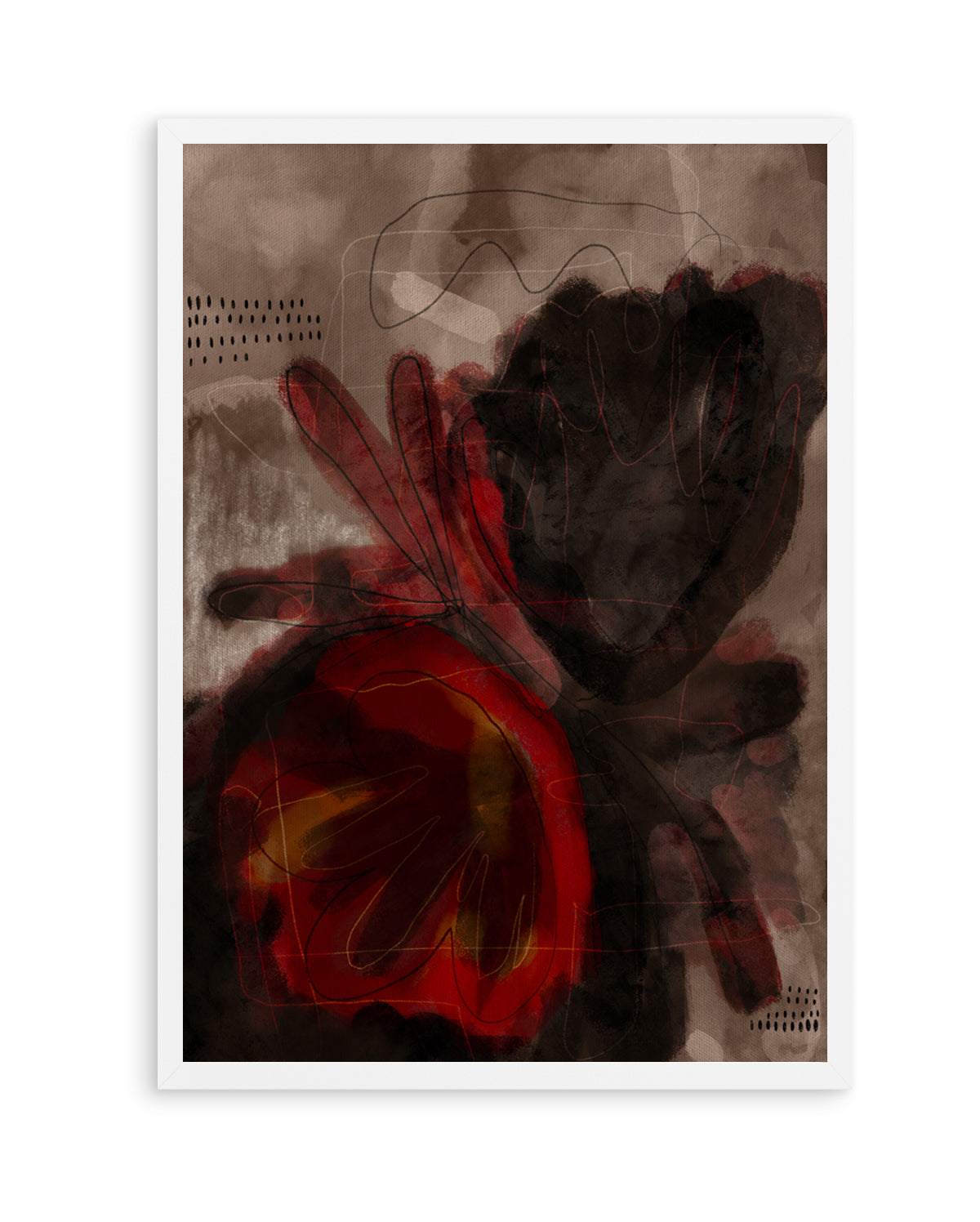 Heart Flame by Shatha Al Dafai | Art Print