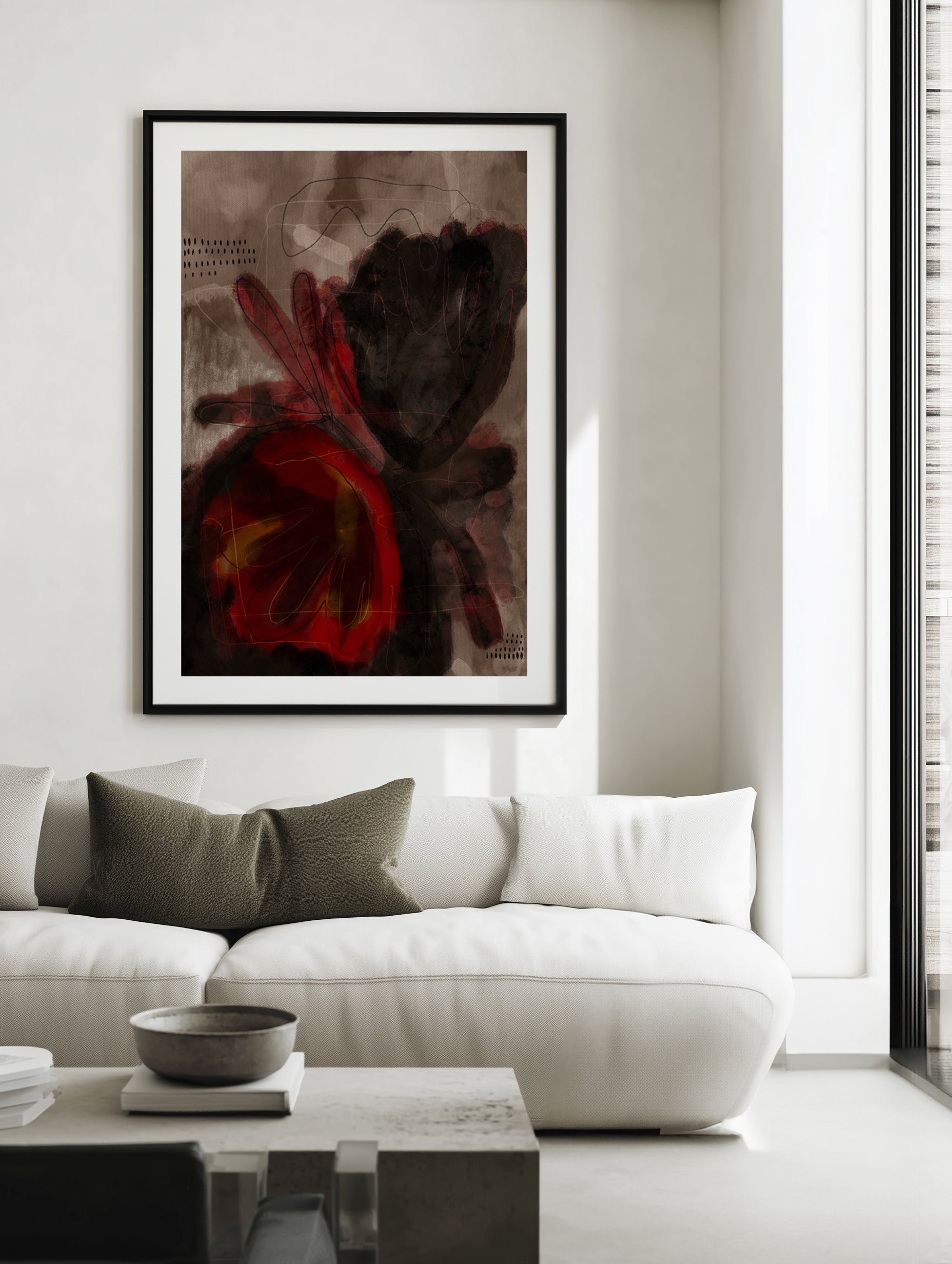 Heart Flame by Shatha Al Dafai | Art Print