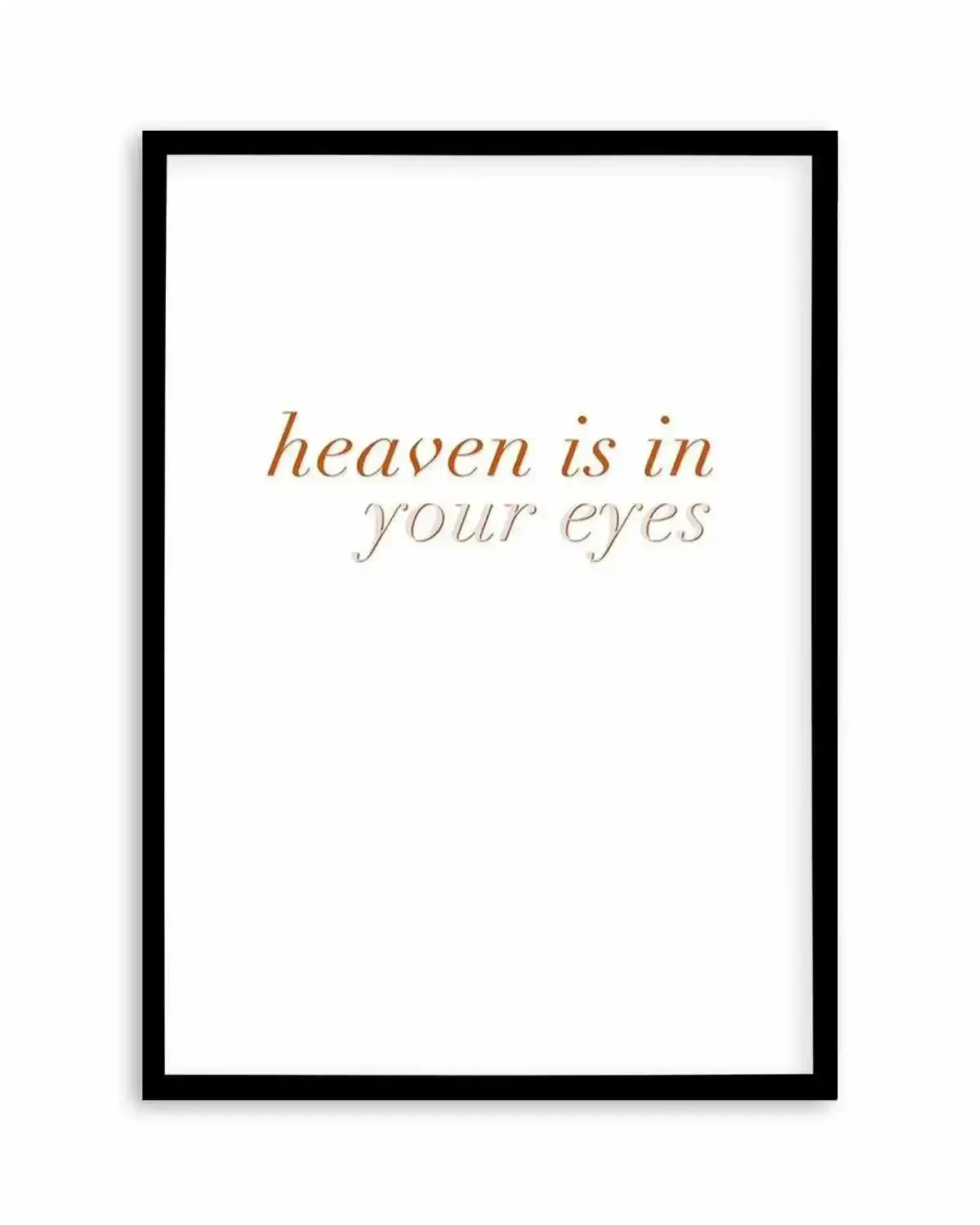 Heaven Is In Your Eyes | Golden Art Print from Olive et Oriel where you can shop wallpaper and artworks online