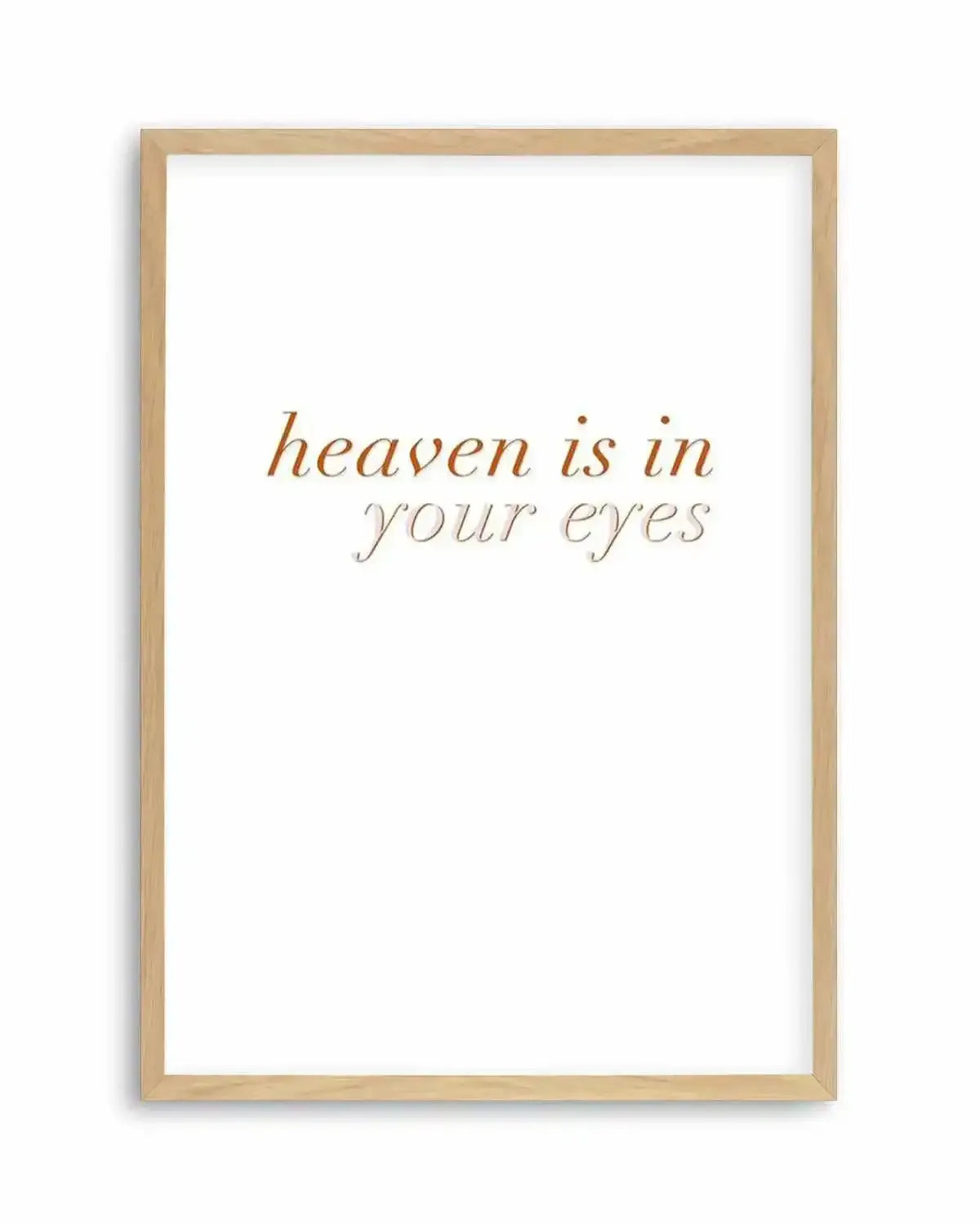 Heaven Is In Your Eyes | Golden Art Print from Olive et Oriel where you can shop wallpaper and artworks online