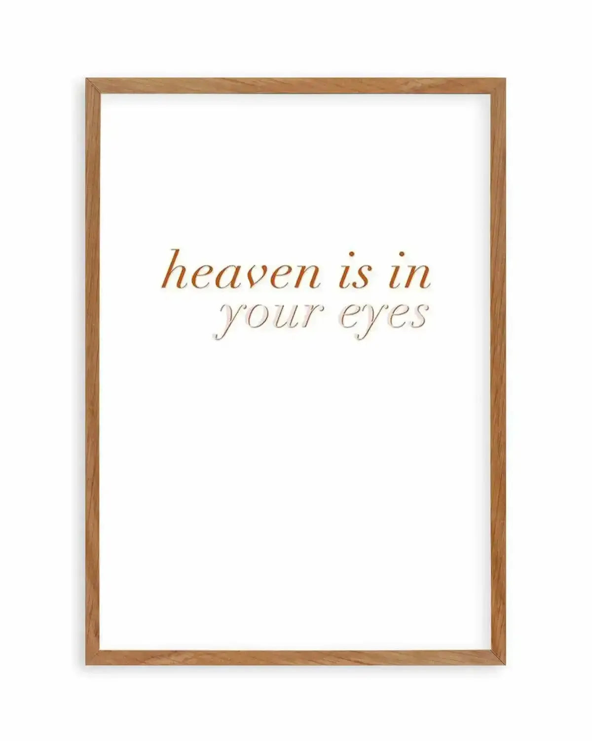 Heaven Is In Your Eyes | Golden Art Print from Olive et Oriel where you can shop wallpaper and artworks online