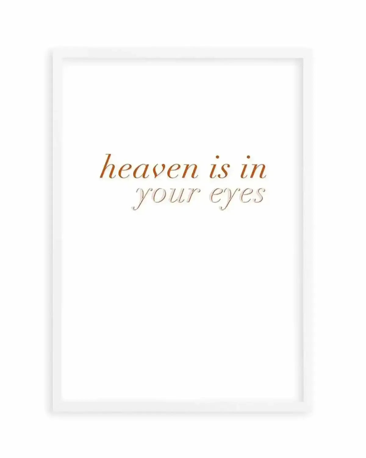 Heaven Is In Your Eyes | Golden Art Print from Olive et Oriel where you can shop wallpaper and artworks online