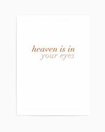 Heaven Is In Your Eyes | Golden Art Print