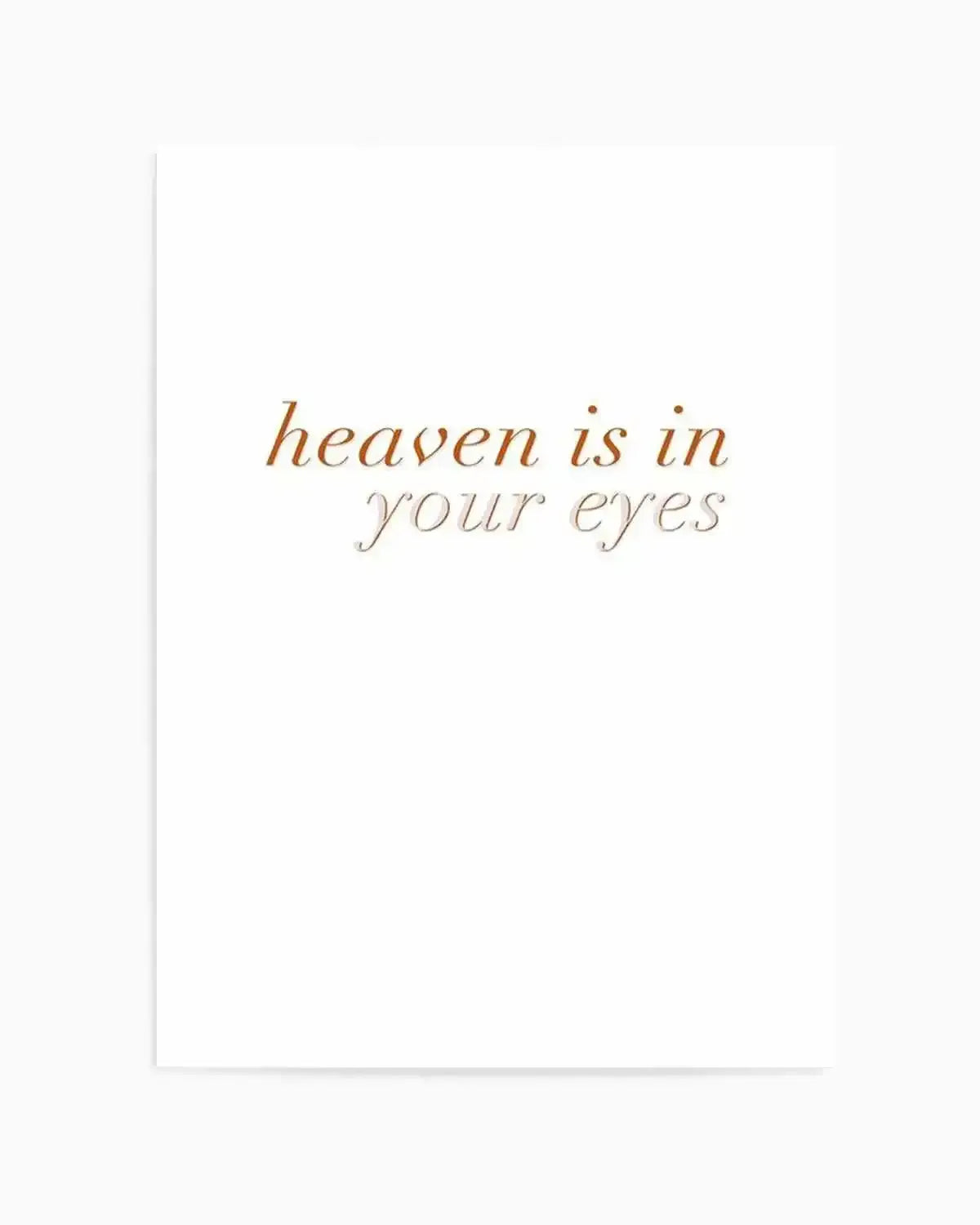 Heaven Is In Your Eyes | Golden Art Print from Olive et Oriel where you can shop wallpaper and artworks online