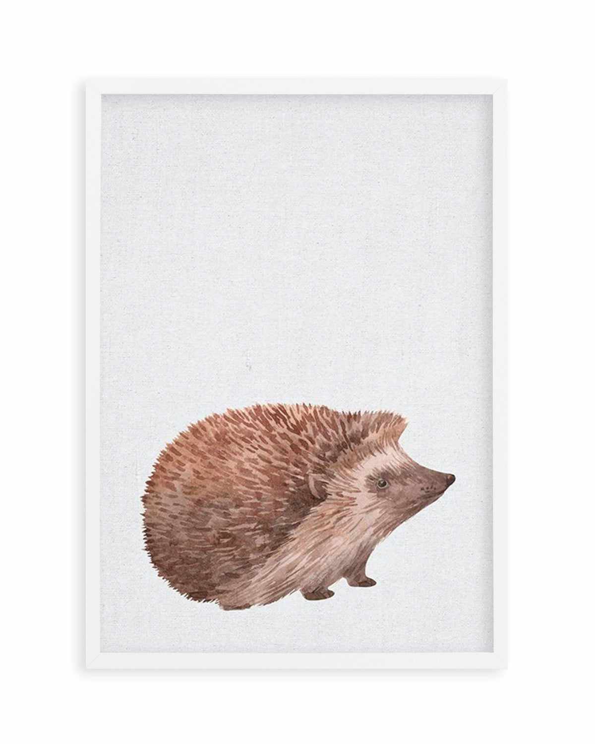 Hedgehog on Linen I Art Print