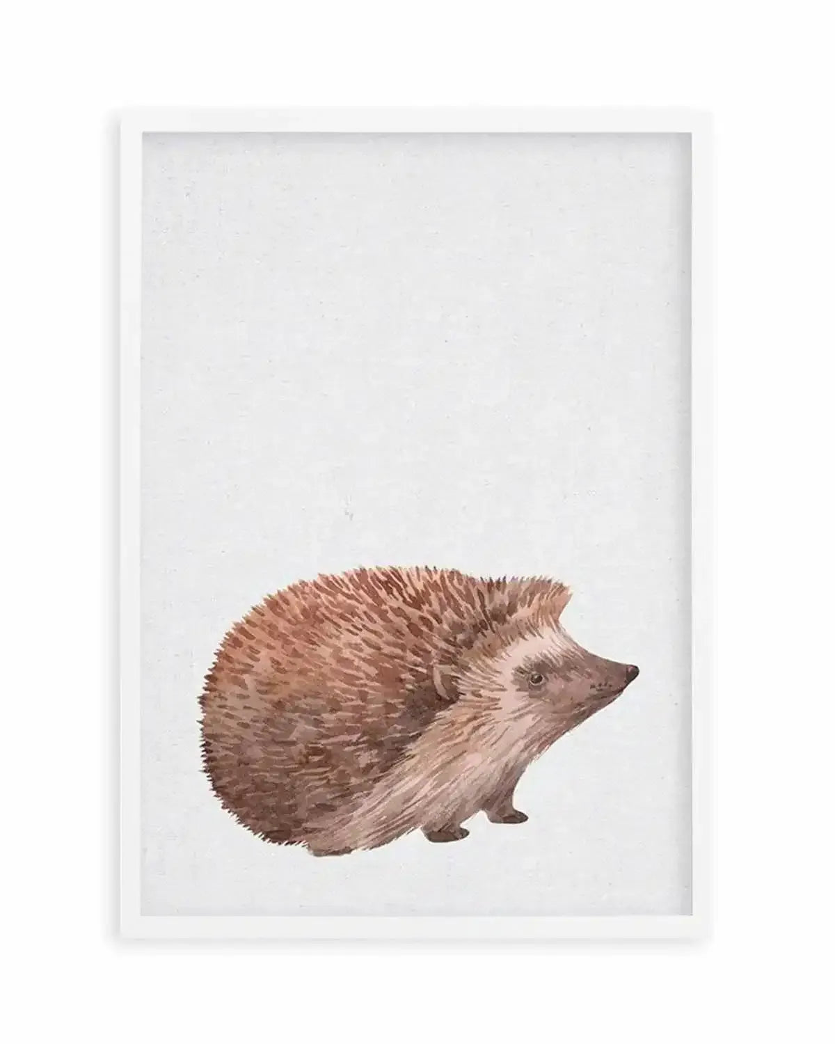 Hedgehog on Linen I Art Print from Olive et Oriel where you can shop wallpaper and artworks online