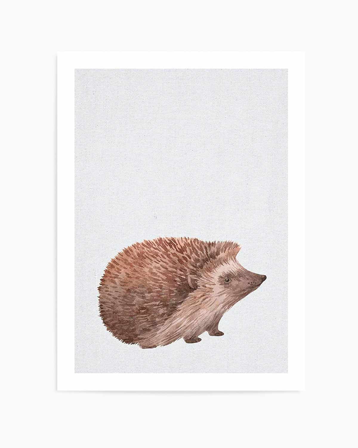 Hedgehog on Linen I Art Print