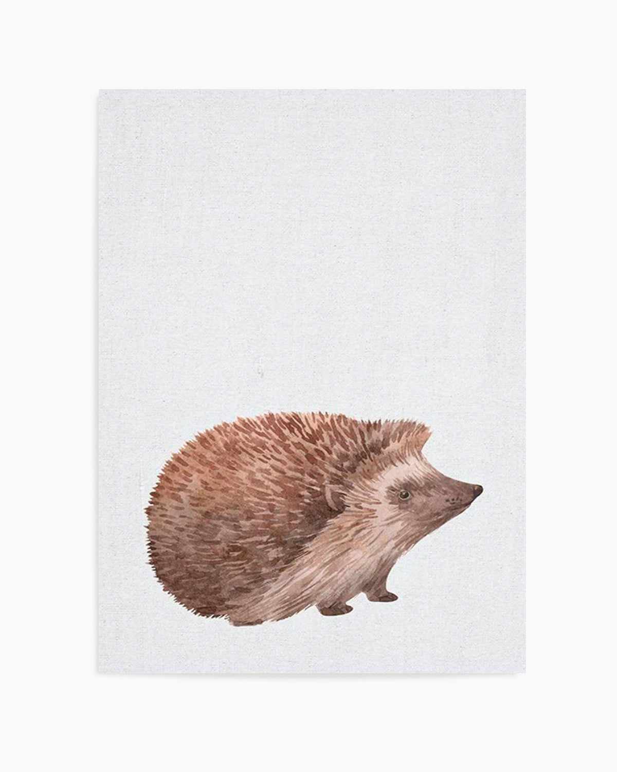 Hedgehog on Linen I Art Print